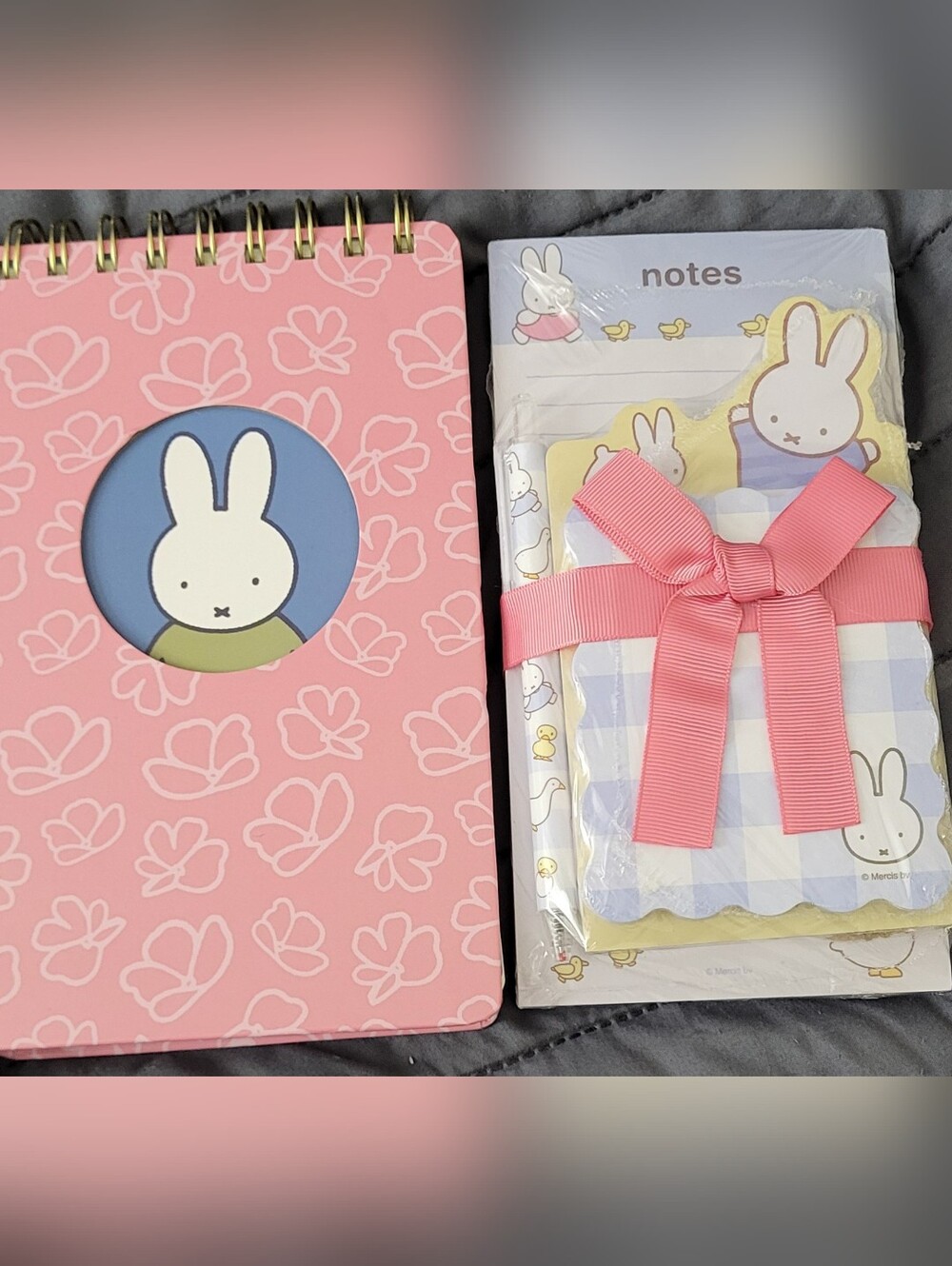 Miffy Pink Top Spiral Notebook & Notepad With Pen Set - NWT /NWOT